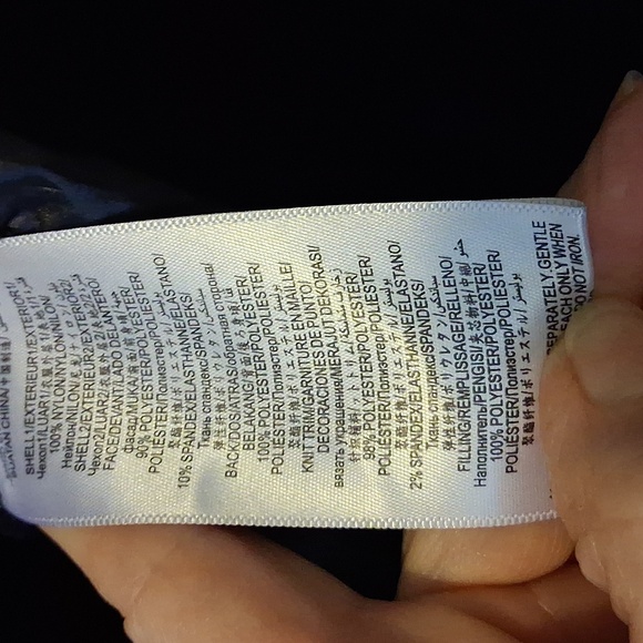 BCBGeneration Black Puffer Mixed Media Jacket Hooded Coat JR Sz L - Picture 9 of 9